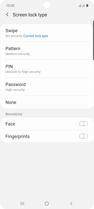 Press Fingerprints.