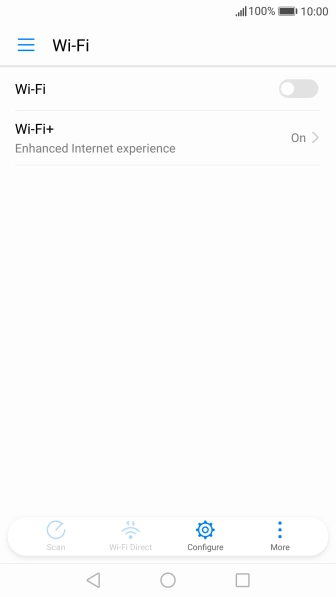 Press Wi-Fi to turn on the function.
