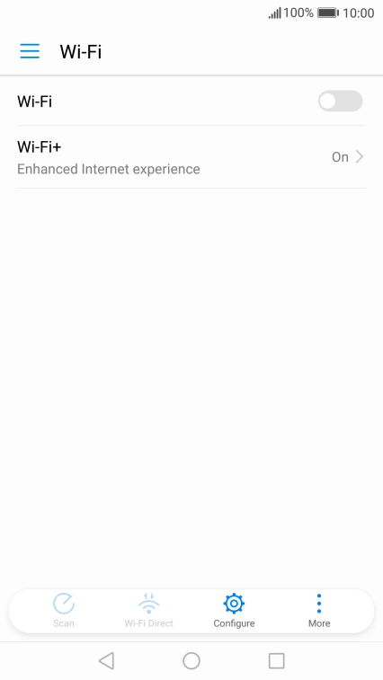 Press Wi-Fi to turn on the function.