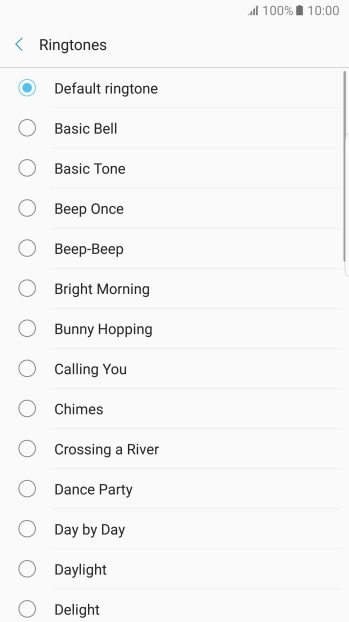 Press the required ring tones to hear them.