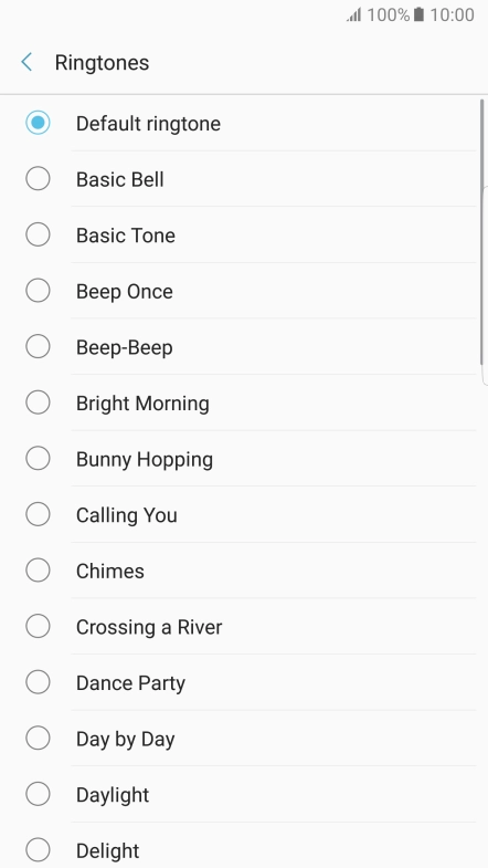 Press the required ring tones to hear them.