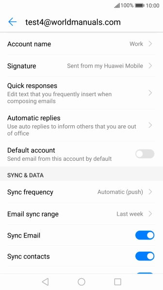 Press the Home key to return to the home screen.
