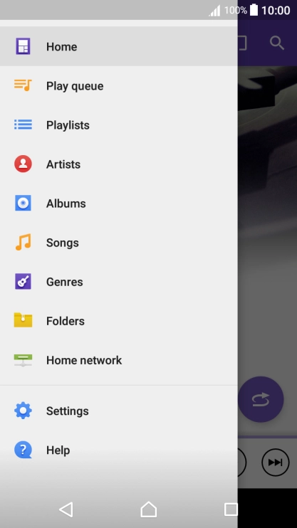 Press the required category and go to the required audio file.