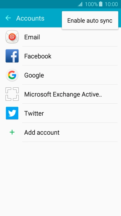Press Enable auto sync.