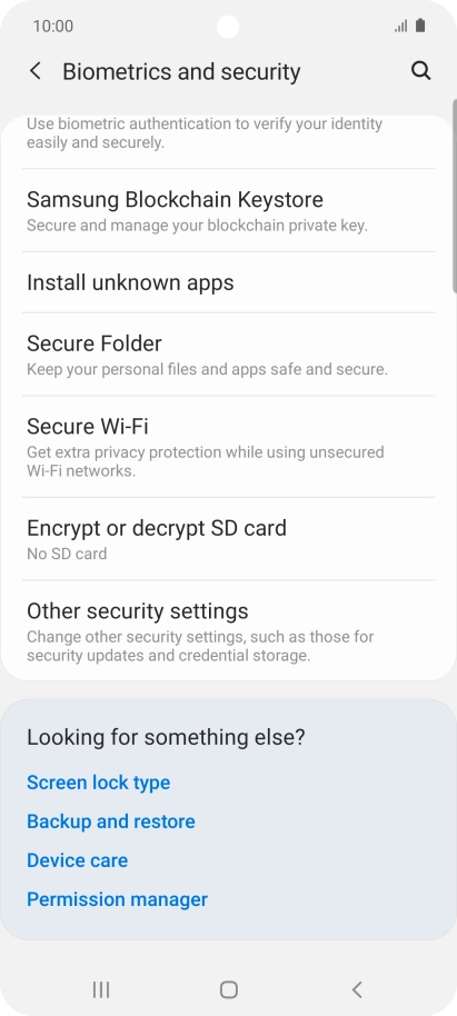 Press Other security settings.