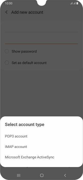 Press IMAP account.