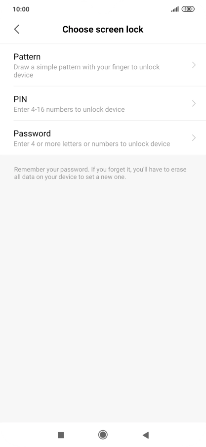 Press the required phone lock code and follow the instructions on the screen to create an additional phone lock code.