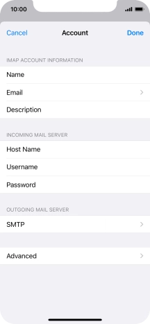 Press SMTP.