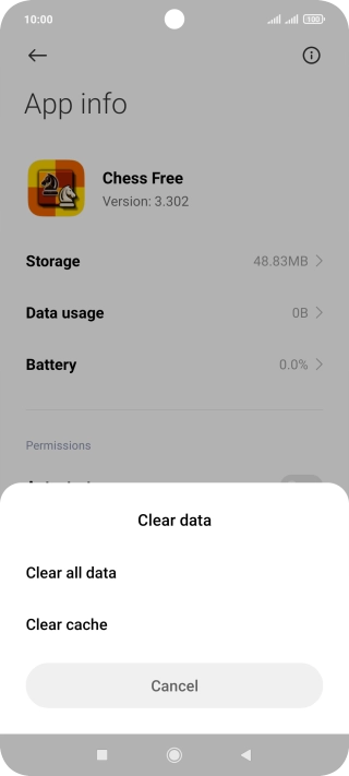 Press Clear cache.