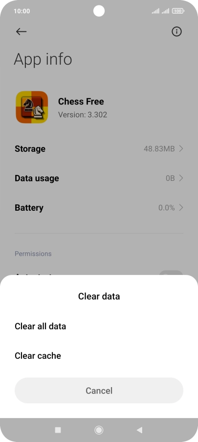 Press Clear cache.