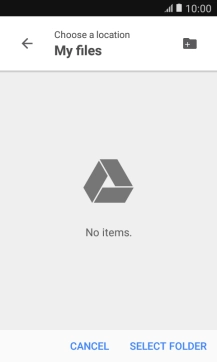 Press SELECT FOLDER.