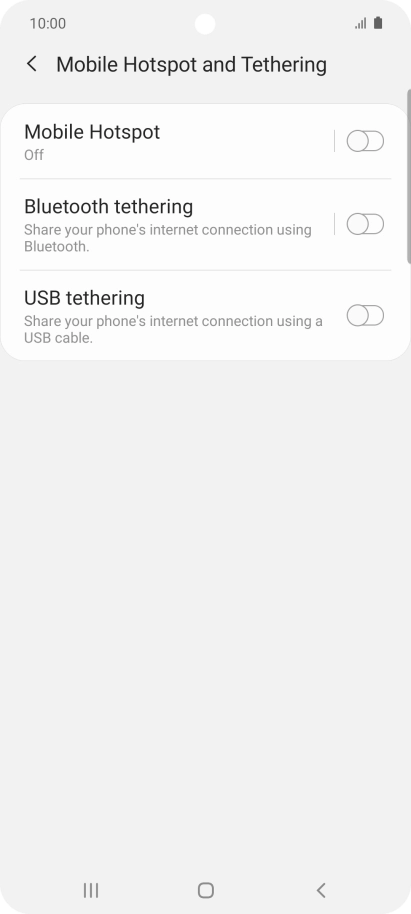 Press Mobile Hotspot.