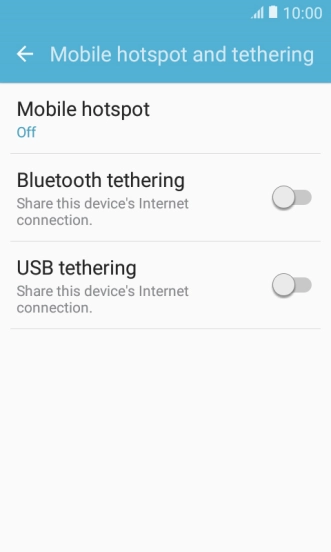 Press Mobile hotspot.