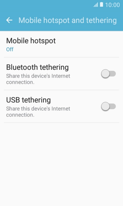 Press Mobile hotspot.