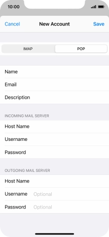 Press Save. Your email account has now been set up. To select more settings for incoming and outgoing server, proceed with the following steps.