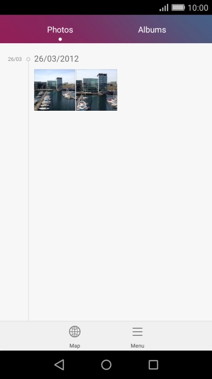 Press Albums and go to the required folder.