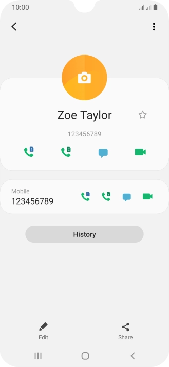 Press the Home key to return to the home screen.