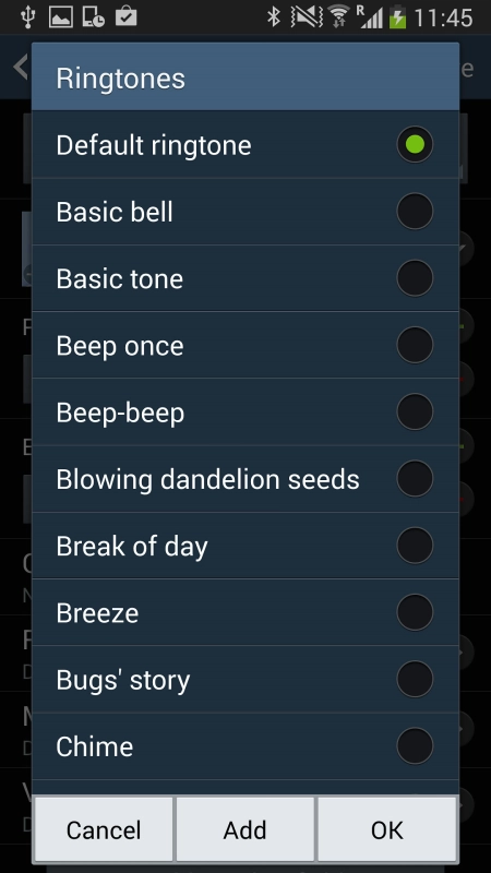 Press the required ring tones to hear them.