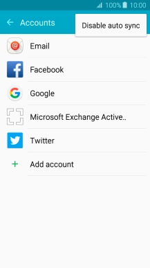 Press Disable auto sync.
