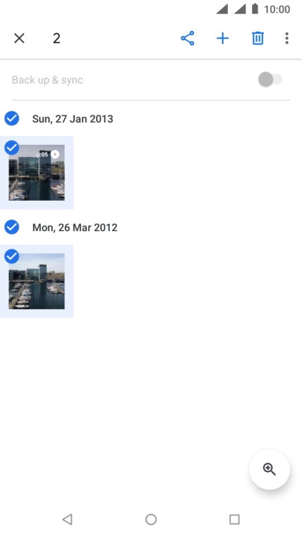 Press the share icon.