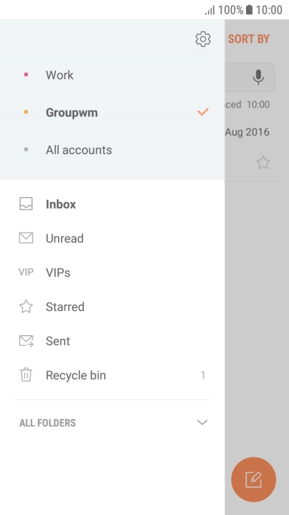 Press the required account.