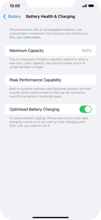 Press the indicator next to 