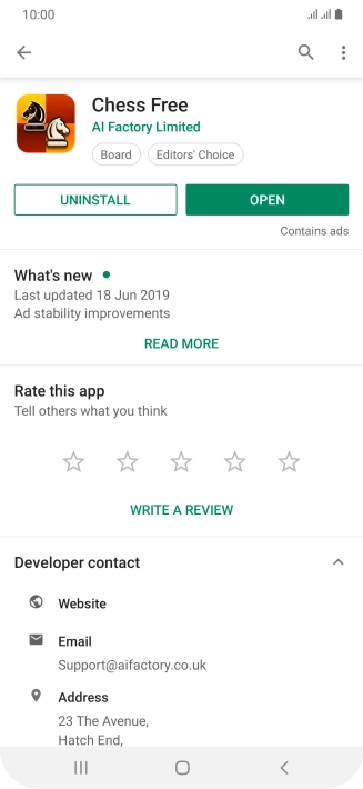 Press UNINSTALL.
