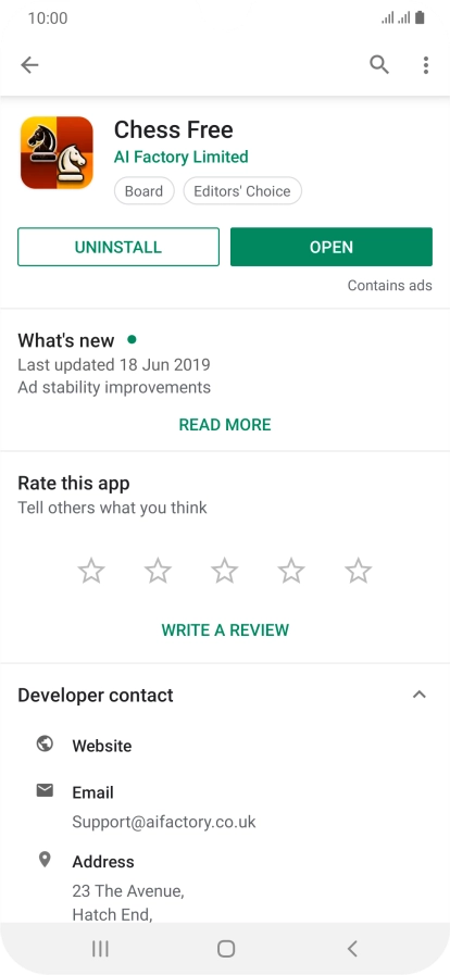 Press UNINSTALL.
