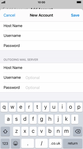 Press Save. Your email account has now been set up. To select more settings for incoming and outgoing server, proceed with the following steps.