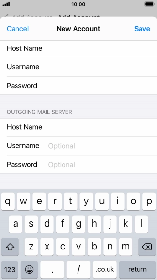 Press Save. Your email account has now been set up. To select more settings for incoming and outgoing server, proceed with the following steps.