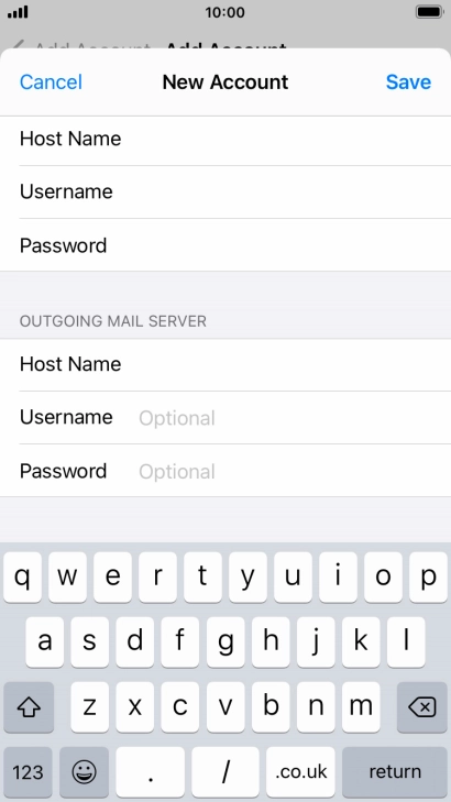 Press Save. Your email account has now been set up. To select more settings for incoming and outgoing server, proceed with the following steps.
