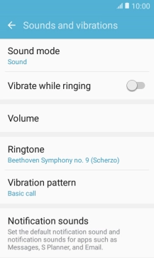 Press the Home key to return to the home screen.