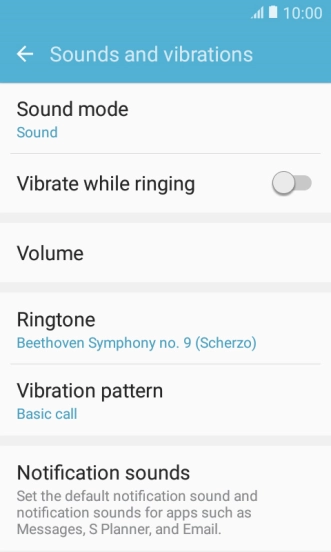 Press the Home key to return to the home screen.