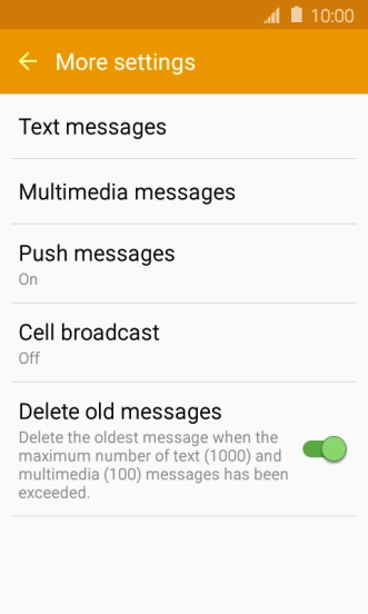 Press Text messages.