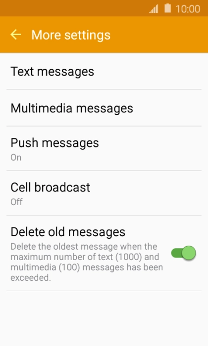 Press Text messages.