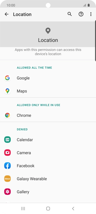 Press the required app.