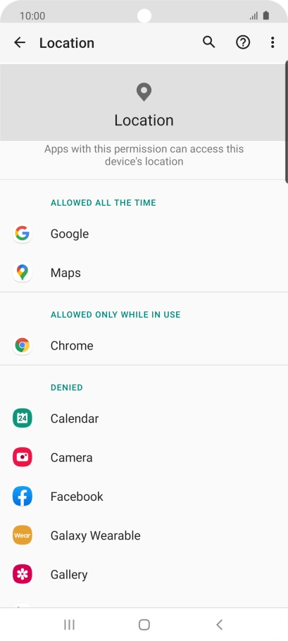 Press the required app.