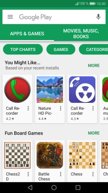 Press the search field.