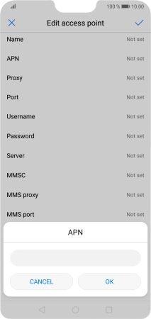 Key in live.vodafone.com and press OK.