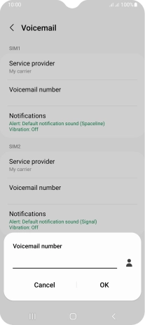 Key in (prefix) 5 (your phone number) and press OK.