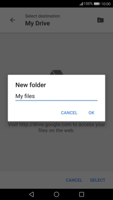 Key in the required name and press OK.