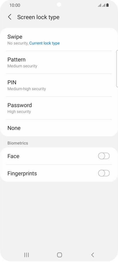 Press Fingerprints.