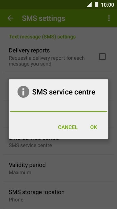 Key in +35387699989 and press OK.