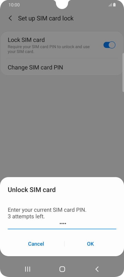 Key in your PIN and press OK.