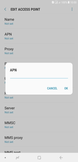 Key in mms.vodafone.net and press OK.