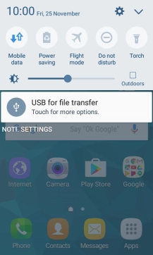Press Mobile data to turn the function on or off.
