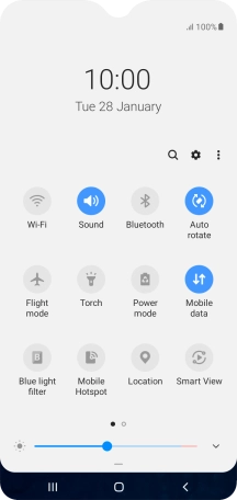 Press the settings icon.