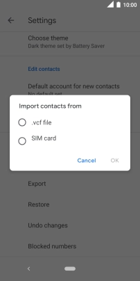Press SIM card.