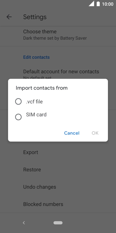 Press SIM card.