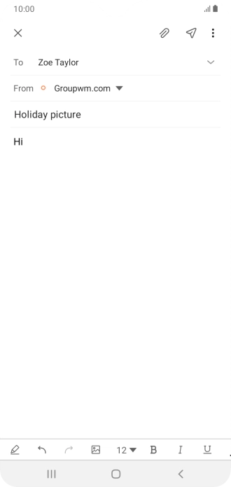 Press the attachment icon.